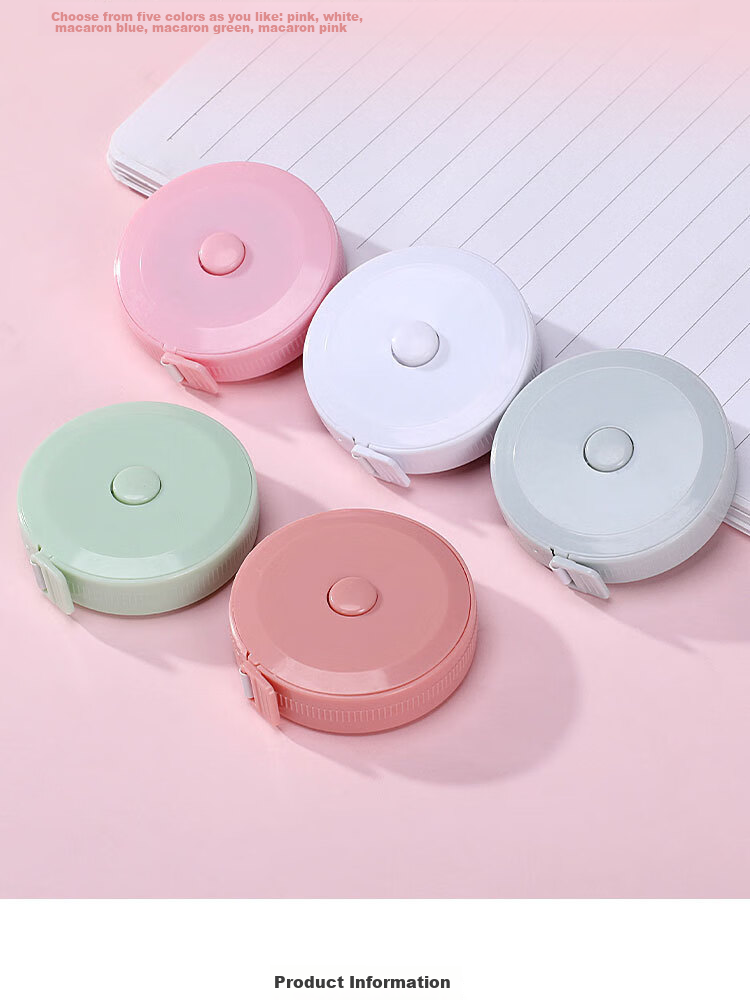 Siyicai Mini Tape Measure for Students, Soft Measuring Tape for Height And Body Measurements, Automatic Retractable Easy-To Clothing Measuring Tool, Nordic Pink 1.5 Meters 9