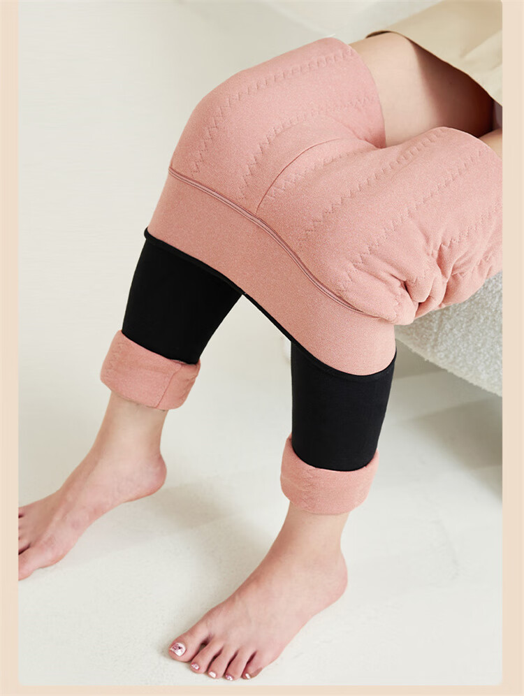 LangSha [Fall New Arrival] Silk Thermal Pants for Women, Winter Outer Wear, Fleece-Lined, Thickened Base Layer Pants, Plus Size, Extra Thick Cotton Pants 20