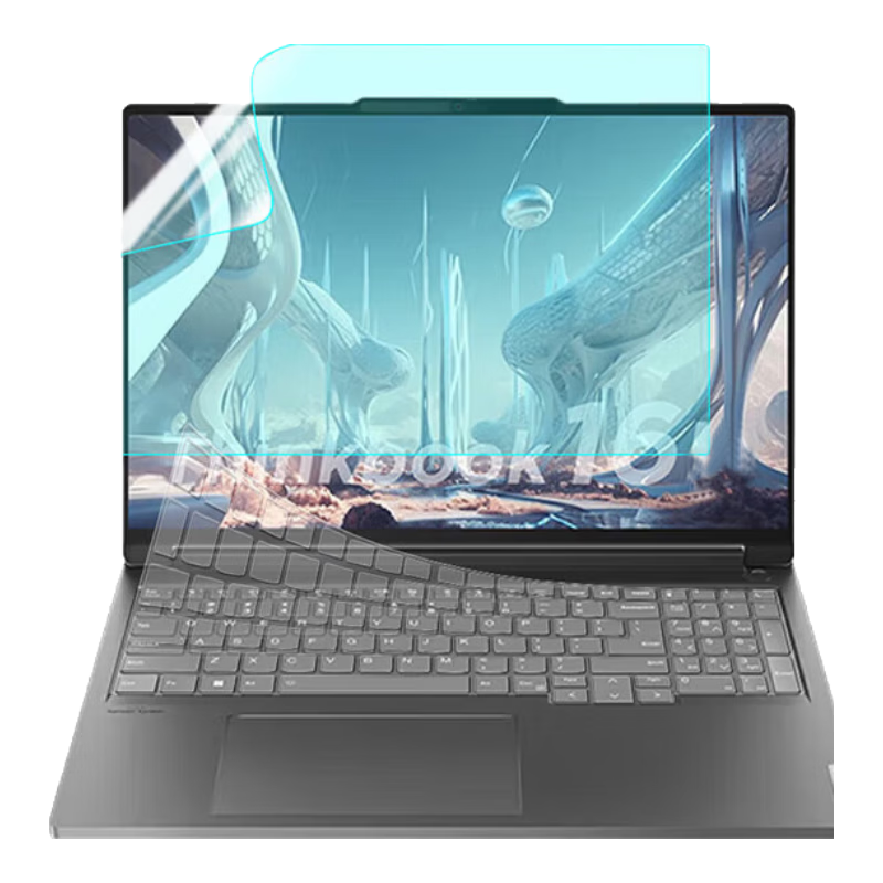 Jiasu Lenovo ThinkBook 16+ 2026 Keyboard Cover + HD Screen Protector for 25/24 Models, 16-Inch Laptop Protective Film Set, One Complete Kit for Convenience