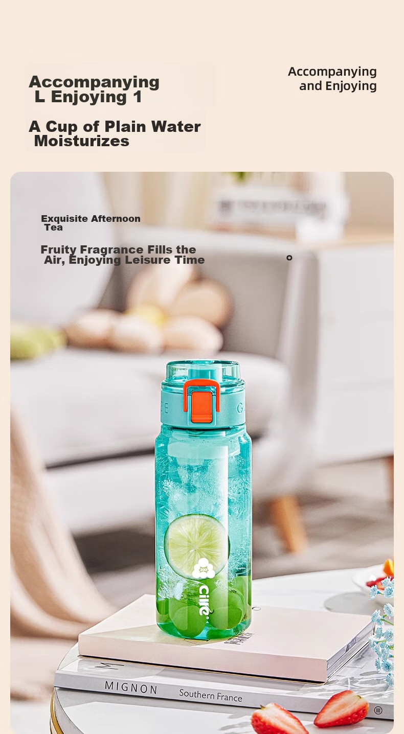 Cille Tritan Plastic Cup, Sports Water Bottle for Men And Women, Stylish Outdoor Cup, Portable with Filter, Snowball White, 680ml 8