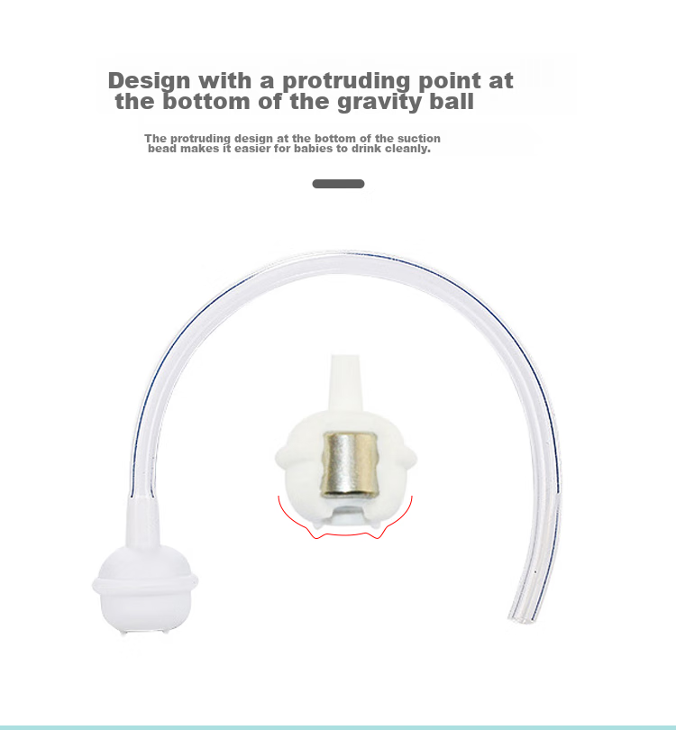 Baoshi Bottle Straw Accessories, Suitable for Pigeon Wide-Neck Bottles, Nipples, Straws, Cups with Gravity Balls, Duck-Bill Straws, 2 Pieces 5