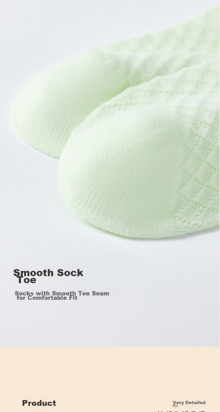 MiiOW Children's Socks, Girls' Mesh Cotton Socks, Breathable Short Socks for Spring And Summer, Boat Socks, Sports Socks (18-20cm) 10