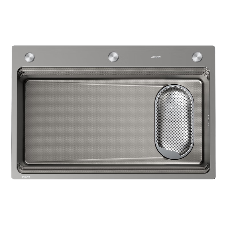 ARROW 3mm Thickened Large Single Sink, 304 Stainless Steel Vegetable Washing Basin, Handmade Nano Sump [Renovation Subsidy 15%]