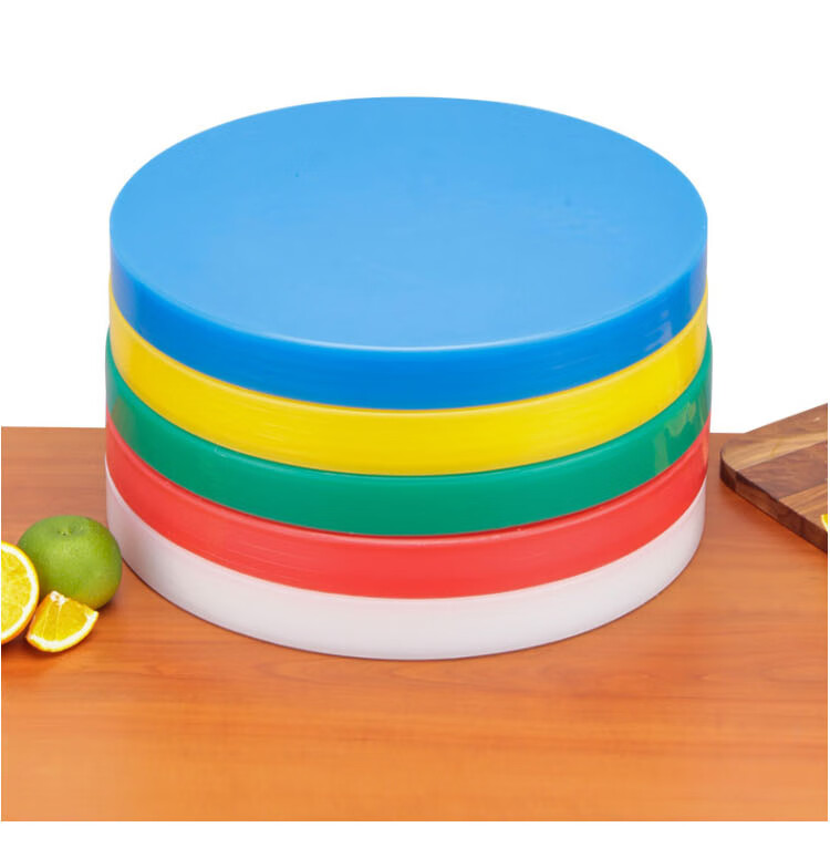 Universal Round Layered PE Cutting Board 45x8cm Meat and Vegetable Chopping Board Bone Chopping Plastic Green 17