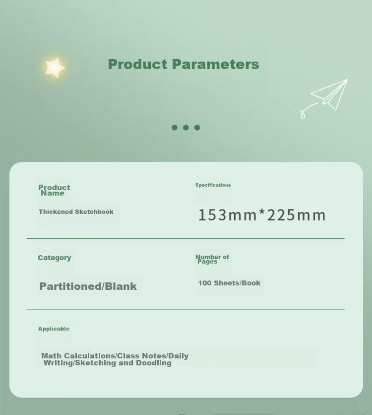 Liupintang Draft Notebook for Elementary School Students with Divided Blank Pages for Math Practice, Calculation Sheets, Exam Preparation, Middle School, High School And College Students' Error Correction And Blank Paper Sheets 15