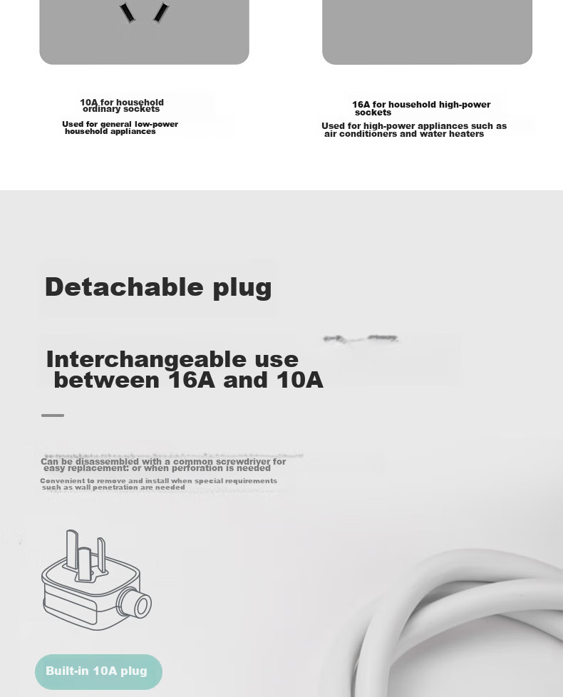 Deli 1.5-Meter 16A Extension Cord with Dust Cover, Electric Vehicle Charging/air Conditioner Plug/high-Power Power Socket Extension Cord/power Strip/power Bar LX4201 5