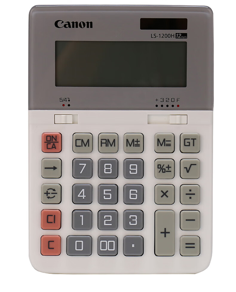 Canon WS-1200H, 12-Digit Large Business Office Calculator, Dual Power Supply, Wide Screen, Desktop Classic Calculator 11