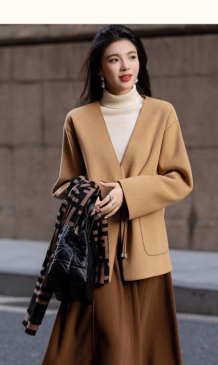Dme [Moyu Yunjian] Winter New Chinese Style Toggle Button Lanyard Relaxed A-Line Versatile Women's Coat 11