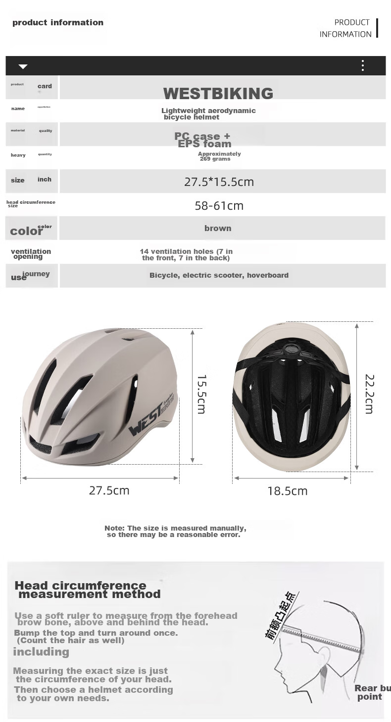 WestBiking Bicycle Helmet, Wind-Resistant Aerodynamic Helmet 2