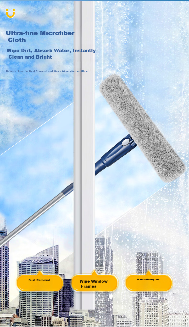 Sulida Glass Cleaning Tool for High-Rise Windows, Professional Window Cleaner, Outdoor Window Cleaning Equipment, Glass Scraper for Exterior Windows 20