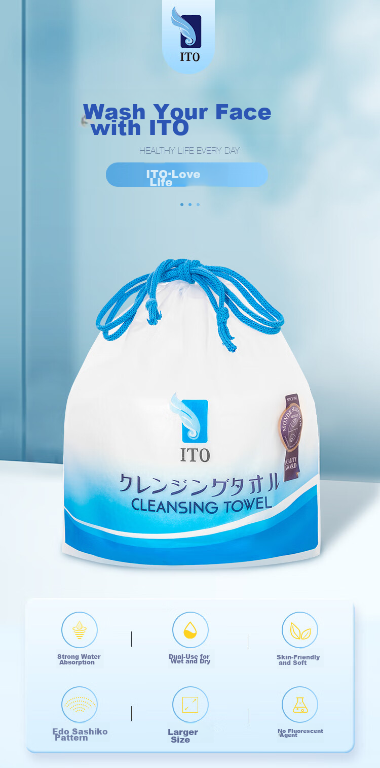 ITO Thickened Roll Disposable Face Towels Makeup Cotton Pads 250g*3 Rolls Wet And Dry Use Gift for Wome 1