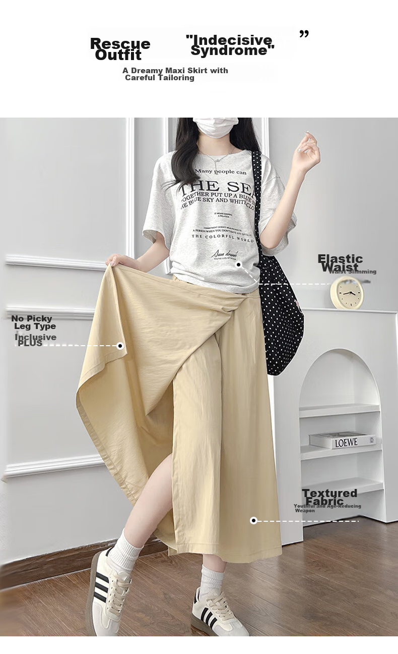 FitonTon Yamamoto Workwear Skirt Pants for Women, 2025 Popular High-Waist A-Line Bodycon Skirt Wide-Leg Trousers for Wome 5