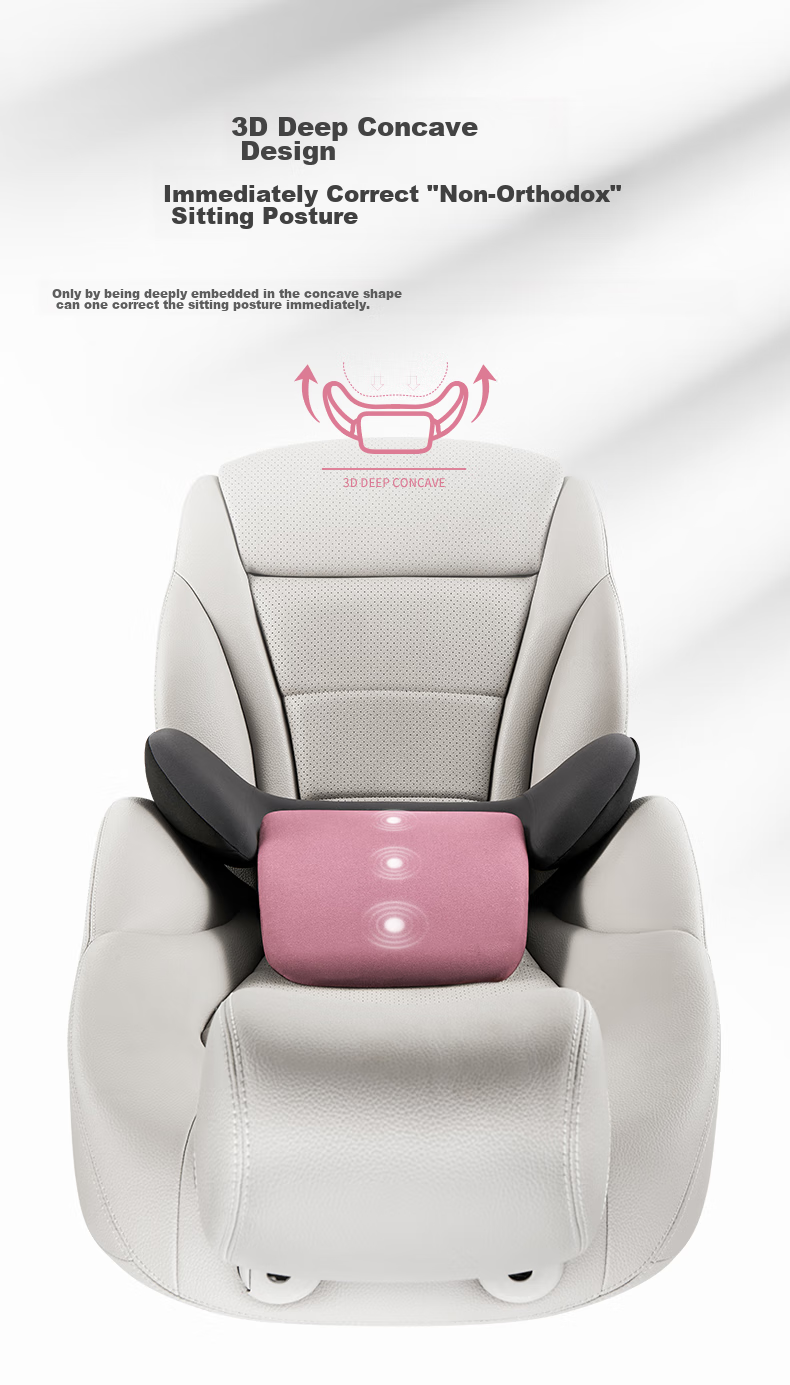 CICIDO [Innovative Technology], Lumbar Support Backrest Car Cushion Seat Pad, All Black SS0134 5
