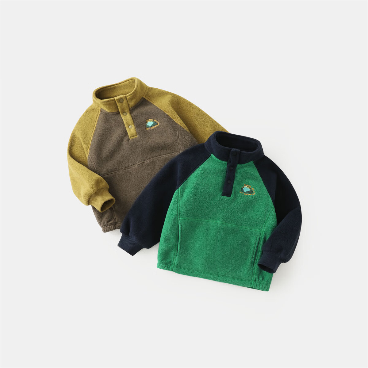 Ciciibear Baby Sweatshirt, Double-Sided Fleece, Spring And Autumn 2024 New Style, Children's Long-Sleeve Inner Pullover, Boys' Winter Wear