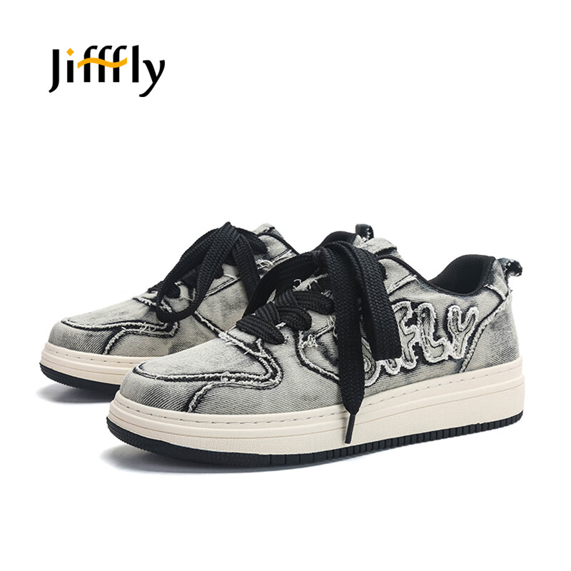 Мужские кроссовки jifffly, ретро, универсальные, повседневные, модные, низкие, 611, стирка черного цвета, размер 37