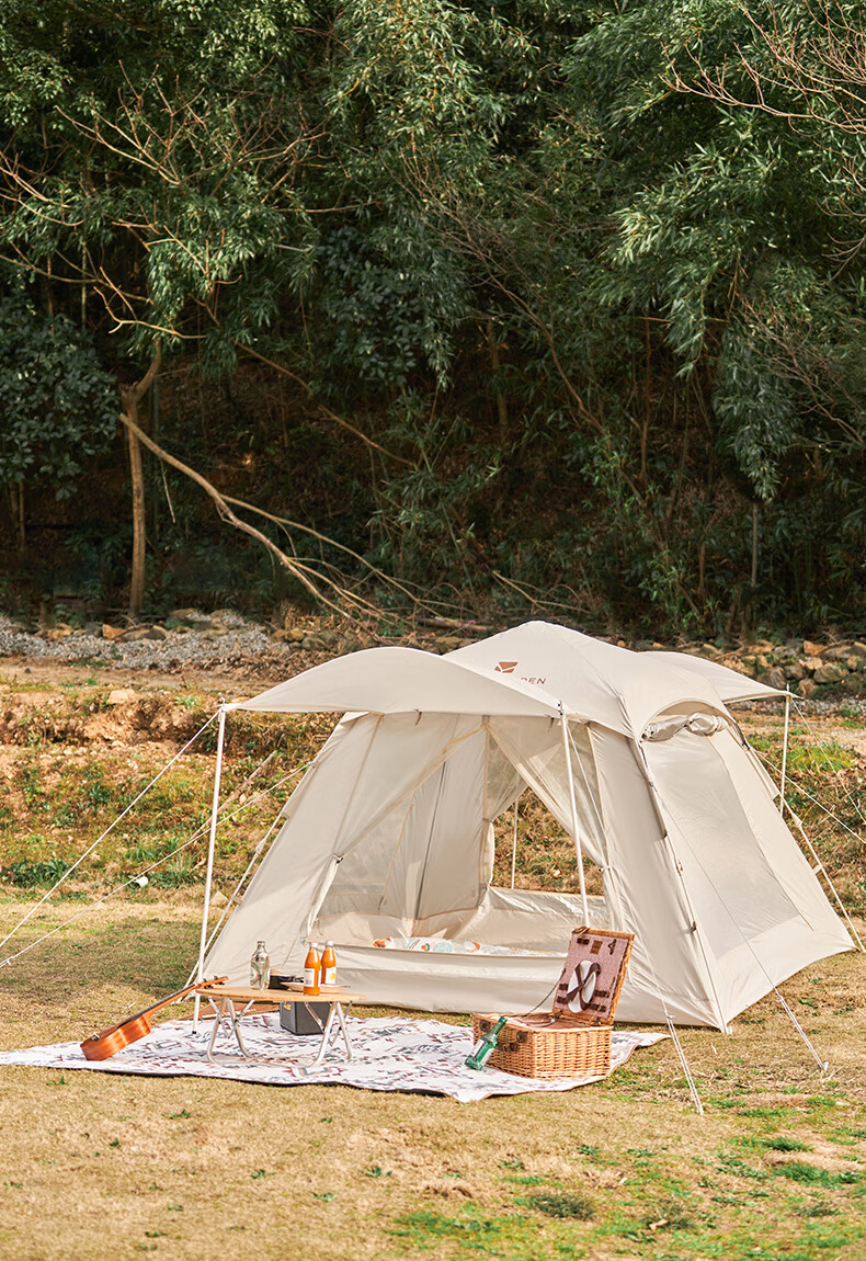 MOBIGARDEN LINE FRIENDS Collaboration Camping Automatic Tent Space Version 145 NX21561003 Brown Bear Off-White 9