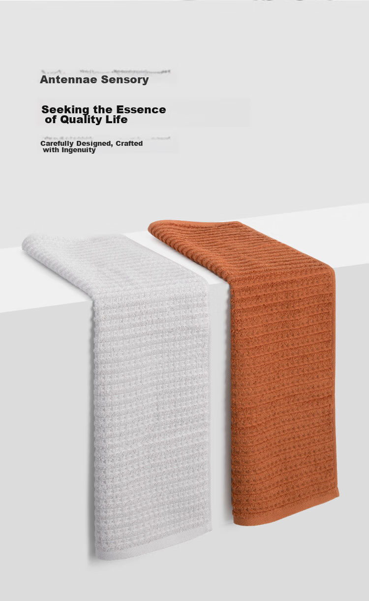 GGT Men's Pure Cotton Towel, Face Washing Home Use, All-Cotton Hand Towel, Absorbent Bath Towel for Adults, Face Cloth, Yinshu + Light Yellow 8