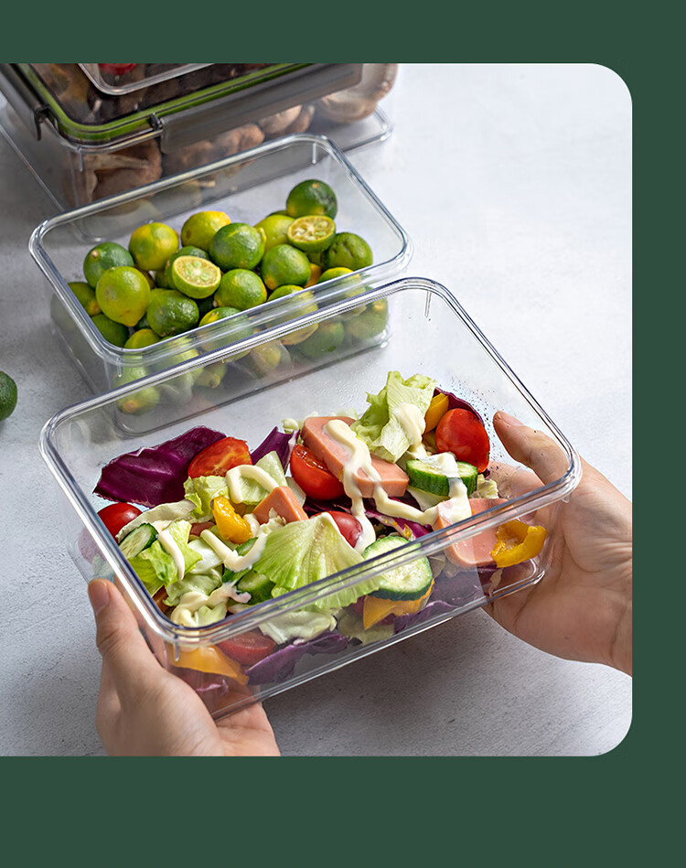 Baijie Food-Grade Pickle Jar, Fruit Refrigerator Storage Container, Chicken Foot Pickling Jar, Spicy Cabbage Pickling Container, Storage Box, 3.5L 6