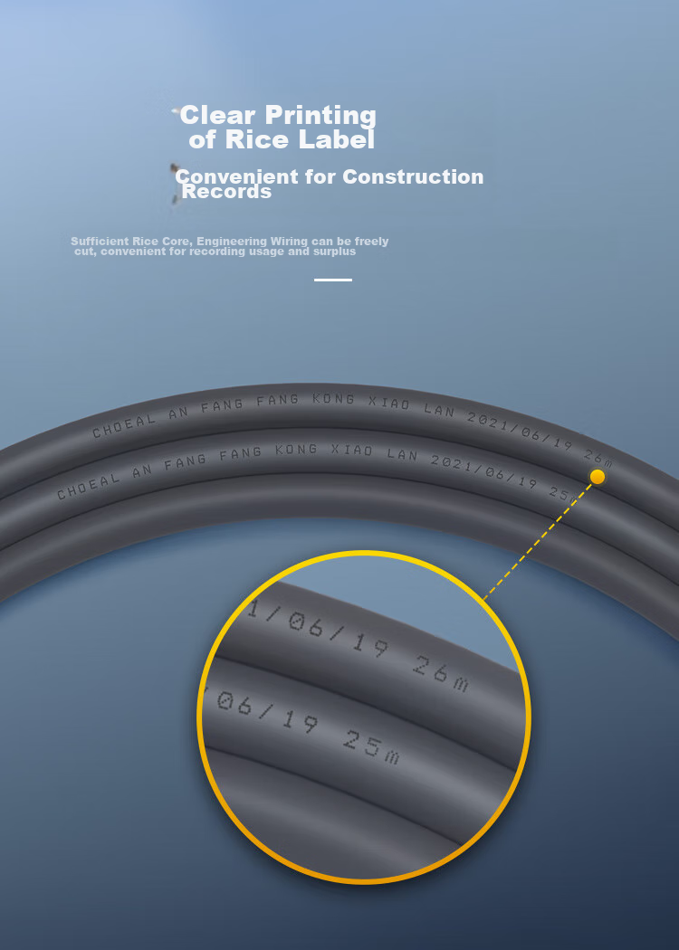CHOOSEAL (CHOSEAL) Original CAT5e Ethernet Cable [Engineering Version], Pure Copper Core, Comprehensive Wiring, POE Power Supply, Unshielded Network Cable, Gray, 305 Meters, QS2608AT305S 6