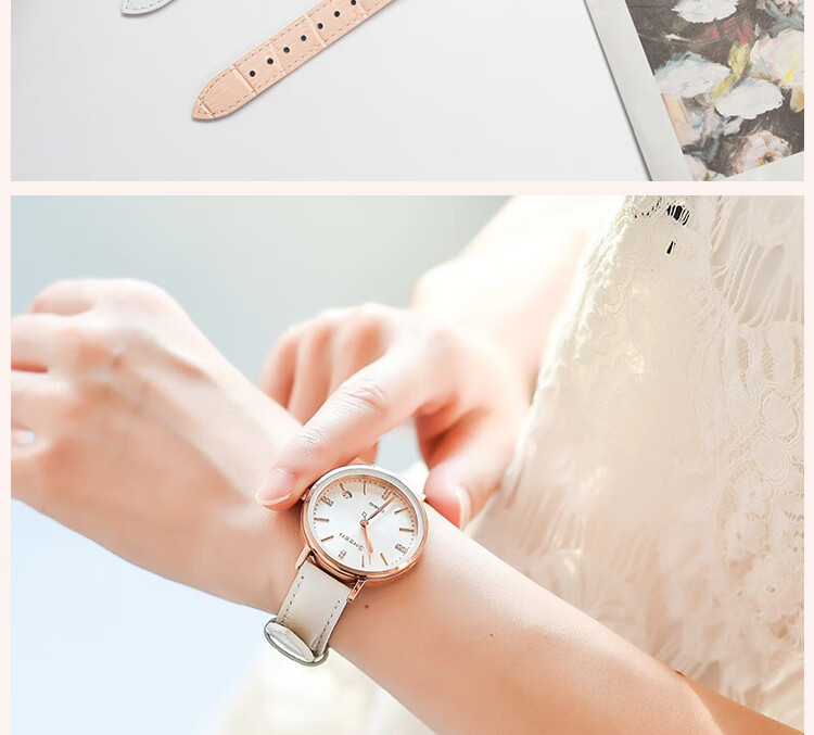 Casio Women's Watch, SHEEN Business Leather Strap Quartz Exam Japanese/Korean Style, Gift for Girlfriend, SHE-4048PGL 7