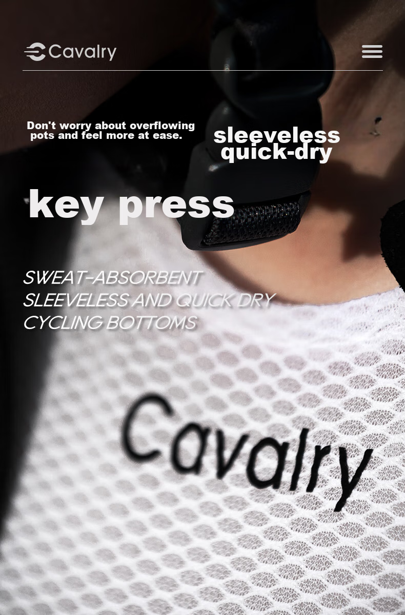 CAVALRY Road Bike Cycling Jersey, Unisex Sports Vest, Sleeveless Undershirt, Summer Quick-Dry Shirt, Moisture-Wicking, Size L 1