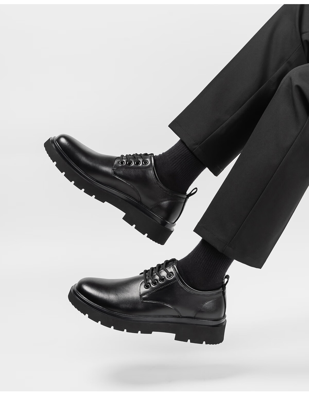 Huili Leather Shoes for Men, Business British Style Derby Shoes, Formal Black Casual Shoes, Lace-Up Soft-Soled Groom Versatile Men's Shoes 12