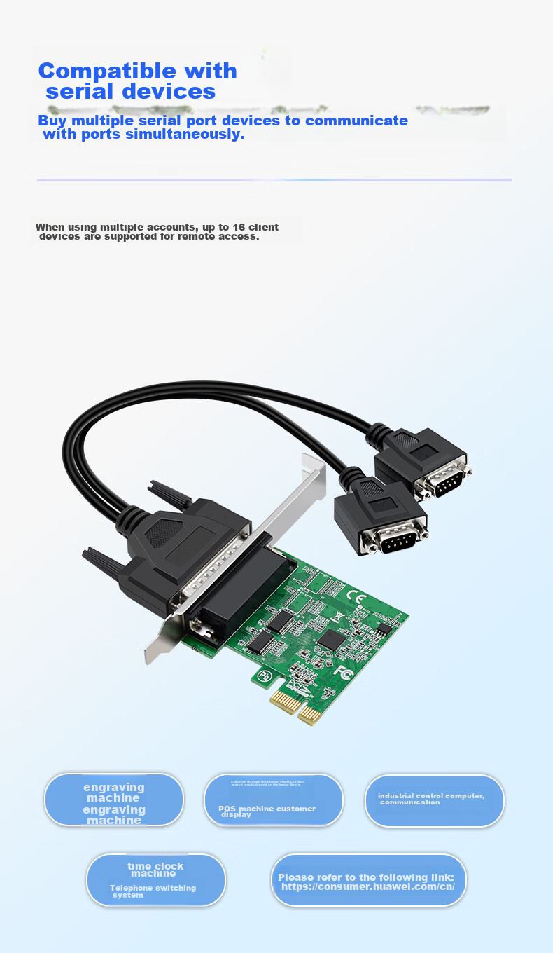 EB-LINK Industrial-Grade PCI-E to 4-Port 485/422 Serial Card, High-Speed Multi-Port 1-To Serial Expansion Card, 9-Pin COM Port, Voltage Suppression, Lightning Protection, Surge Protection, with Terminal Block 3