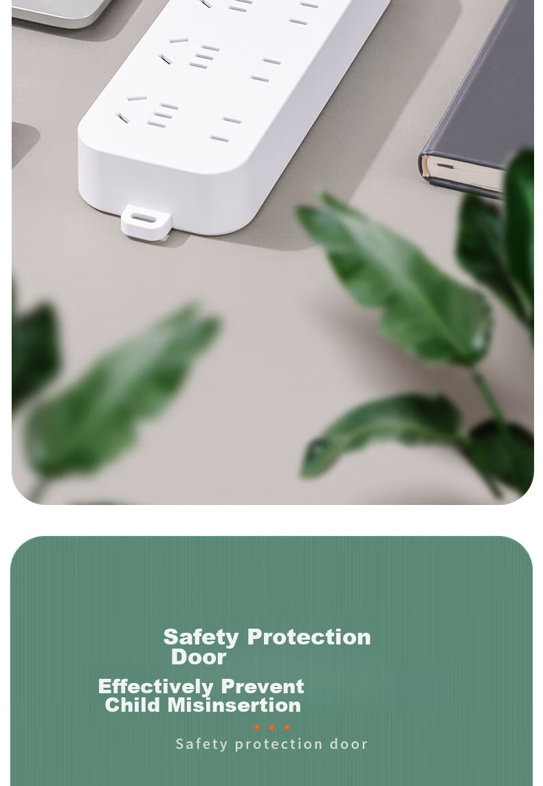 Deli Ya Bai Series National Standard Safe Power Strip/Extension Cord/Surge Protector with Master Switch, 6 Outlets, 3 Meters, 33915(03) 6