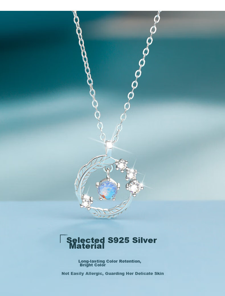 MANHE S925 Silver Necklace for Women, 2026 New Style, Luxurious High-End Collarbone Chain, Birthday Gift for Wife Or Girlfriend 5