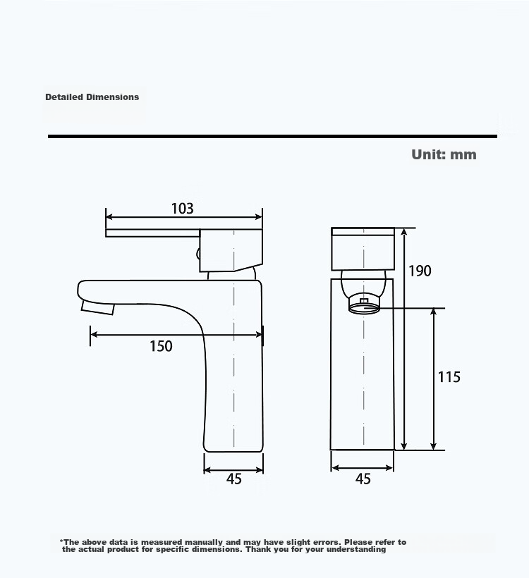 MEJUE Basin Faucet Hot And Cold Water Tap Bathroom Sink Washbasin Faucet Z-012395 22