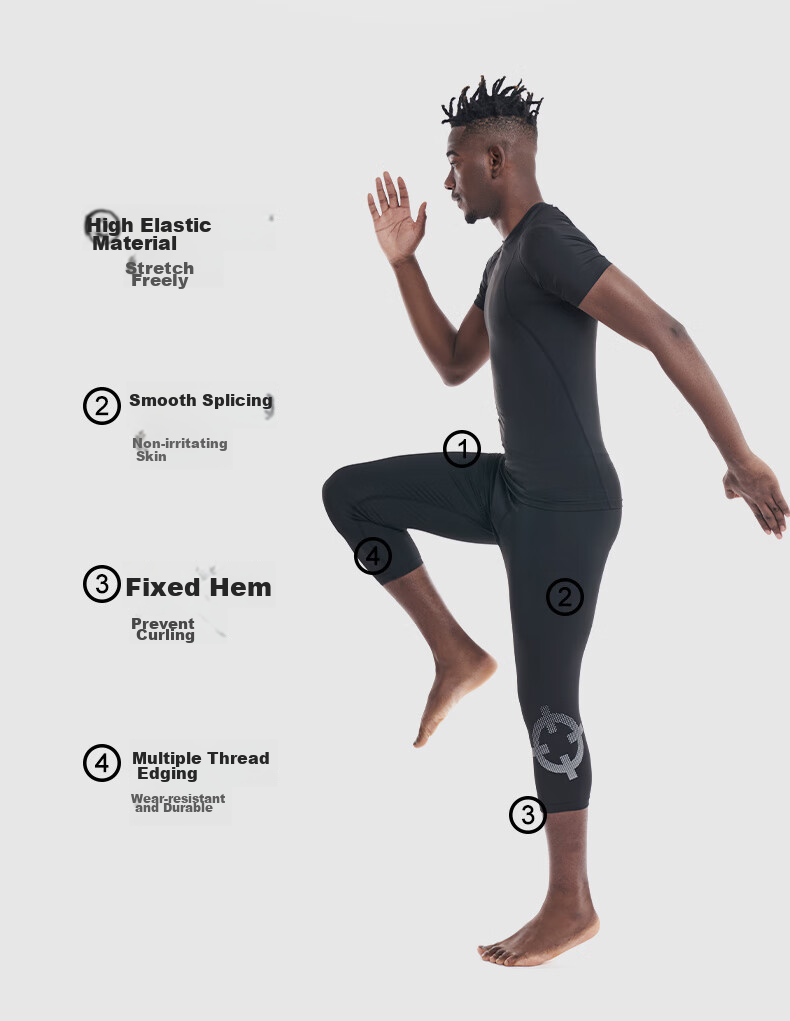 RIGORER Basketball Compression Shorts, Fitness Leggings for Men, Tight-Fitting Base Layer Pants, Training Running Gym Sports Long Pants for Me 4