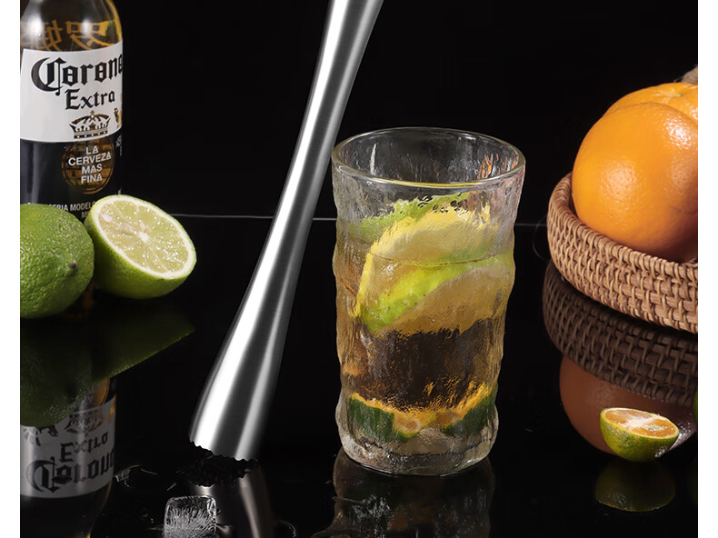 BJ Stainless Steel Ice Crusher Hammer, Ice Breaker, Juicer Stick, Shaker Cup Muddler, Lemon Tea Tool, Ice Crusher Hammer, 26cm Long Versio 17