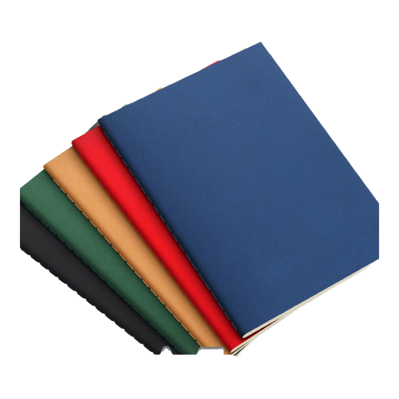 Faramon 5 A5 Notebooks, 50 Sheets Each, Thick Kraft Paper, Lined, Soft Cover, Student Workbooks, Journal, Office Minimalist Diary, 5 Notebooks/5 Colors/250 Sheets