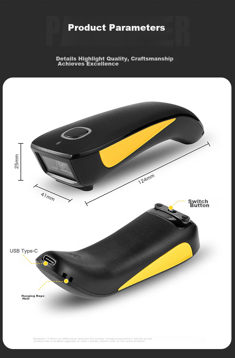 NTEUMM NETUM Wireless 2D Bluetooth Scanner for Supermarkets, Payment Collection, Cashier, Invoice Scanning, Barcode Universal Express Logistics Inquiry Scanner C750 9
