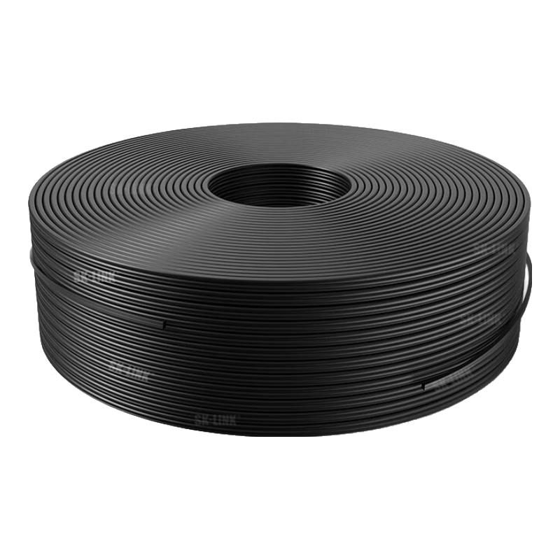 SK-LINK Single-Mode Dual-Core Pigtail Fiber Optic Cable, Outdoor 2-Core 3-Steel Self-Supporting Butterfly Low Smoke Zero Halogen Tail Fiber Optic Cable, Broadband Fiber Optic Home Line, 150 Meters SWGL2SM-150M