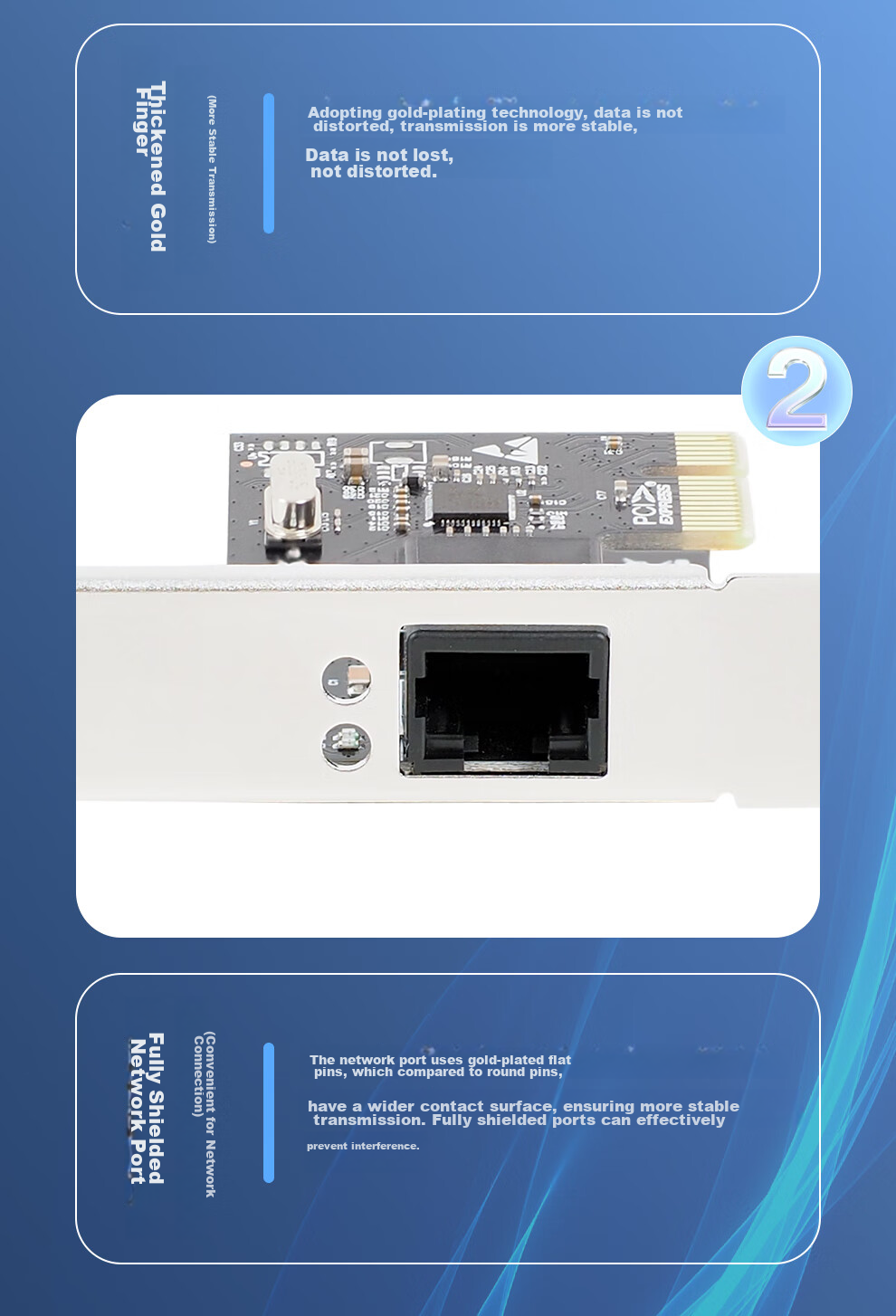 FLYBISH NA5720-T2 Gigabit Dual-Port PCI-EX1 Network Card, BCM5720 Chip, 1000M Ethernet, for Desktop Computers, Servers, Industrial Control Machines 11