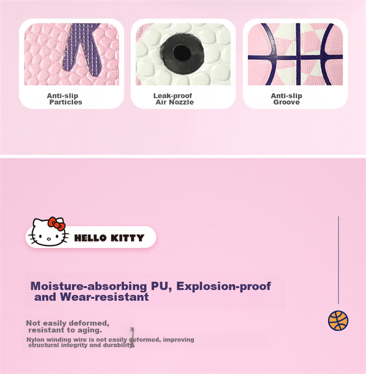 Mesuca No. 7 PU Basketball HelloKitty Girls' Gift, Valentine's Day Gift for May 20th 9