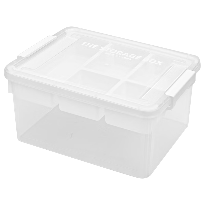 Xitianlong LEGO Storage Box, Children's Building Blocks And Magnetic Tiles Organizer, Large Capacity Toy Compartment Sorting Box, 16 Liters, Transparent White