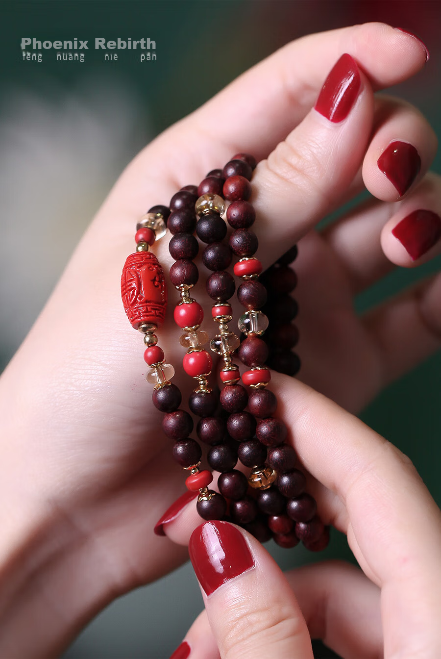 Fenghuangniepan Sandalwood Bracelet for Women, 2026 New Multi-Layer Sandalwood Prayer Beads, Buddhist Rosary, Birthday Gift for Mom Or Wife 15