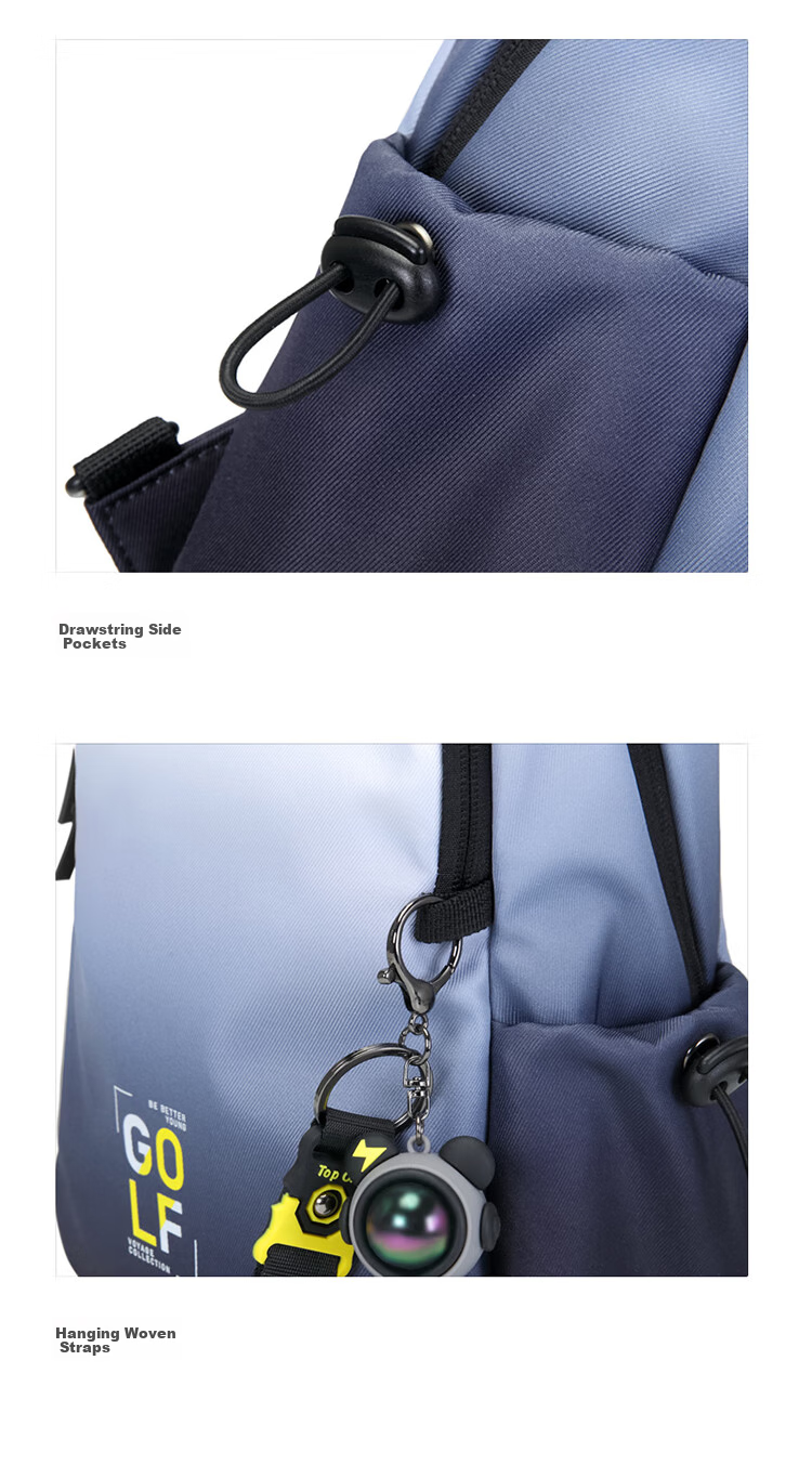 GOLF Chest Bag, Unisex Shoulder Crossbody Bag, Gradient Phone And IPad Bag, Water-Resistant Sports Small Backpack, Cycling Waist Pack 23