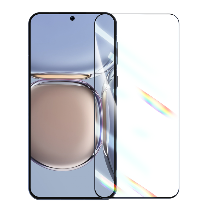 LLUNC Tempered Glass Screen Protector for Huawei P50/P50E, Full Coverage Anti-Fingerprint Anti-Drop Wear-Resistant Ultra-Thin Glass Film Protective Film for Huawei P50 Smartphone