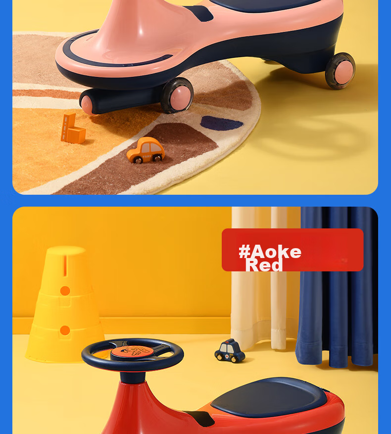 Auby Baby And Children's Toy, Light-Up Twist Car for Boys And Girls, Toddler Scooter Ride-On Vehicle, Birthday Gift for Kids 1-3 Years Old 27