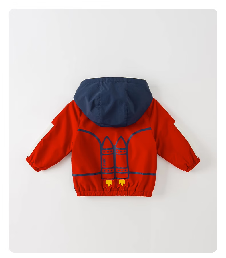 DAVE & BELLA Boys' New Year Jacket Toddler Baby Autumn Winter Stylish Red Kids' Clothing 2