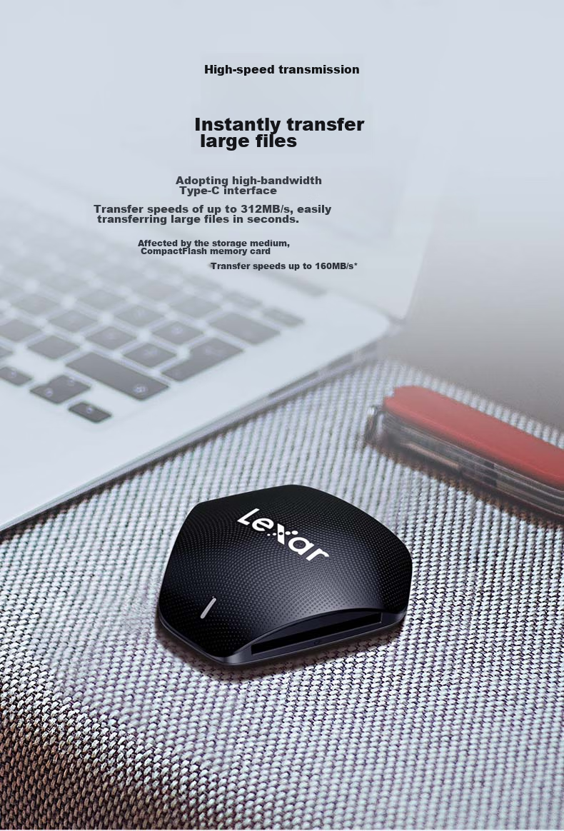 Lexar USB3.1 High-Speed Card Reader TF/SD/CF Multi-Function Three-In Supports UHS-II Reading Compatible with Camera Dash Cam Memory Cards Multi-Card Multi-Reading 3