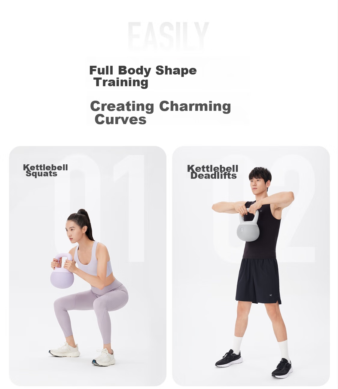 Keep Kettlebell for Women And Men, Home Fitness Dumbbell, Body-Shaping Training, Green/8KG 3