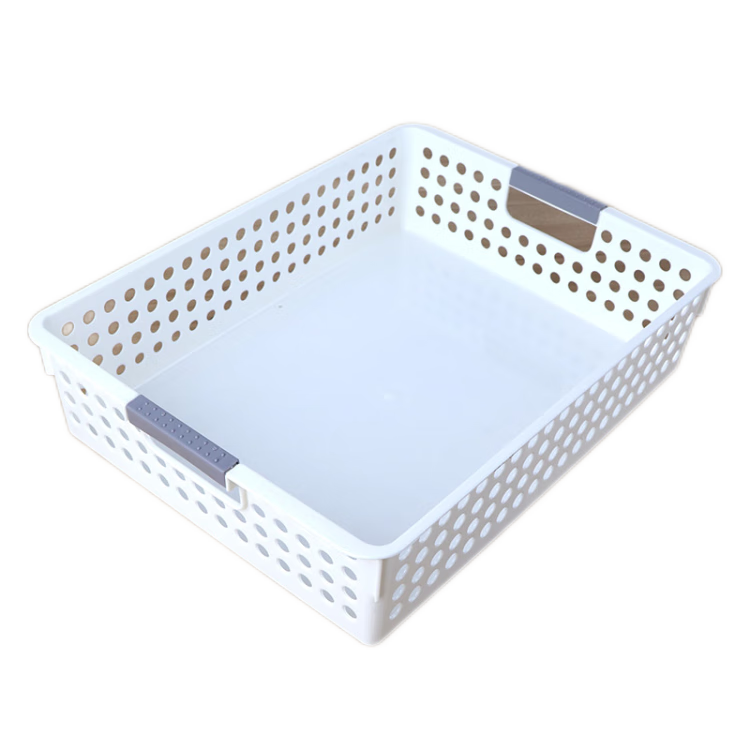 Youbili File Basket Financial Document Organizer Storage Basket Hollow Plastic File Holder Storage Container for Primary School Students to Hold A4 Paper, 1 Piece, 8902 Gree