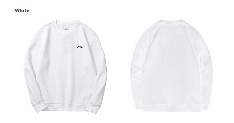 Li-Ning Sports Sweatshirt for Men, Spring 2026 Round Neck Pullover, Hoodless Simple Solid Color Loose Casual Workout Fitness Long-Sleeve Top 18