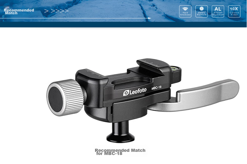 Leofoto Gimbal, Mini 360-Degree Panoramic Portable Gimbal for Smartphones And DSLR Cameras, Spherical Gimbal MBC-20 12