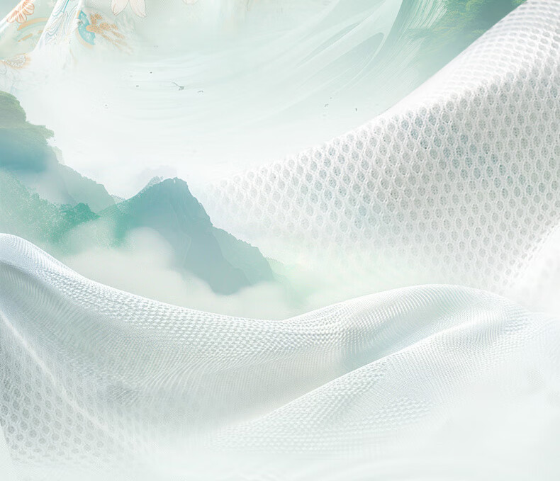 FUANNA Qingge Ice Silk Cooling Mat, Cool-Feeling Printed Soft Mat, Double Size, Three-Piece Set, Green 1.8*2 Meters [Washable] 6