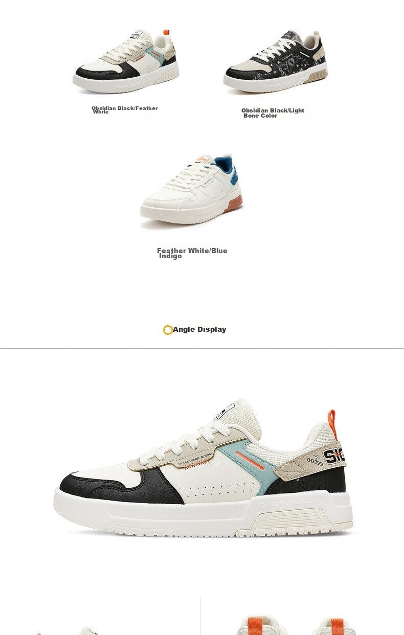 361° Men's Sports Shoes, Spring And Summer Retro Versatile Thick-Soled Warm White Casual Sneakers for Men, 672416602F-2 32